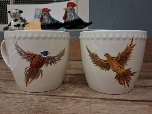 His and Hers Pheasant Mug Set