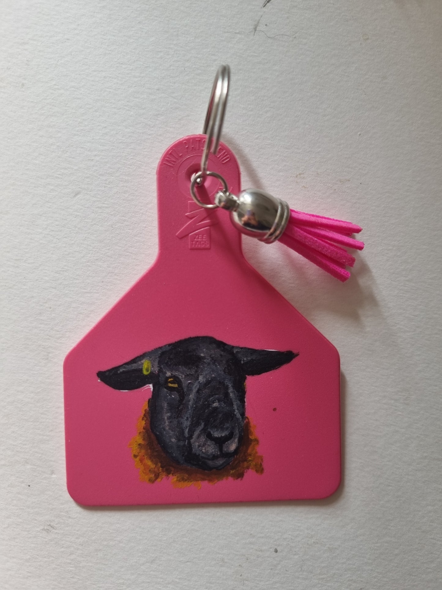 Suffolk Tup/Ram - Cattle Tag Keyring