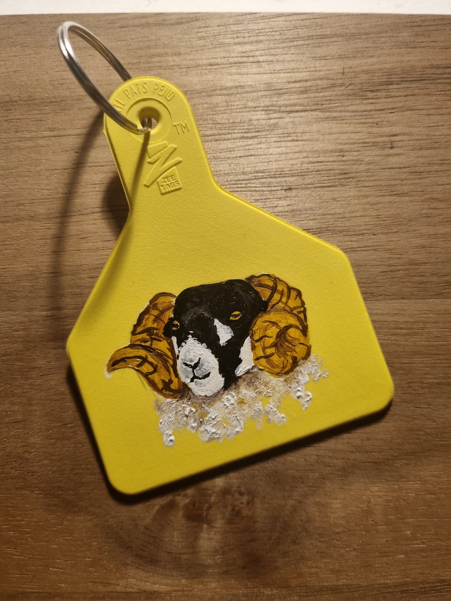 Dalesbred Tup/Ram - Cattle Tag Keyring