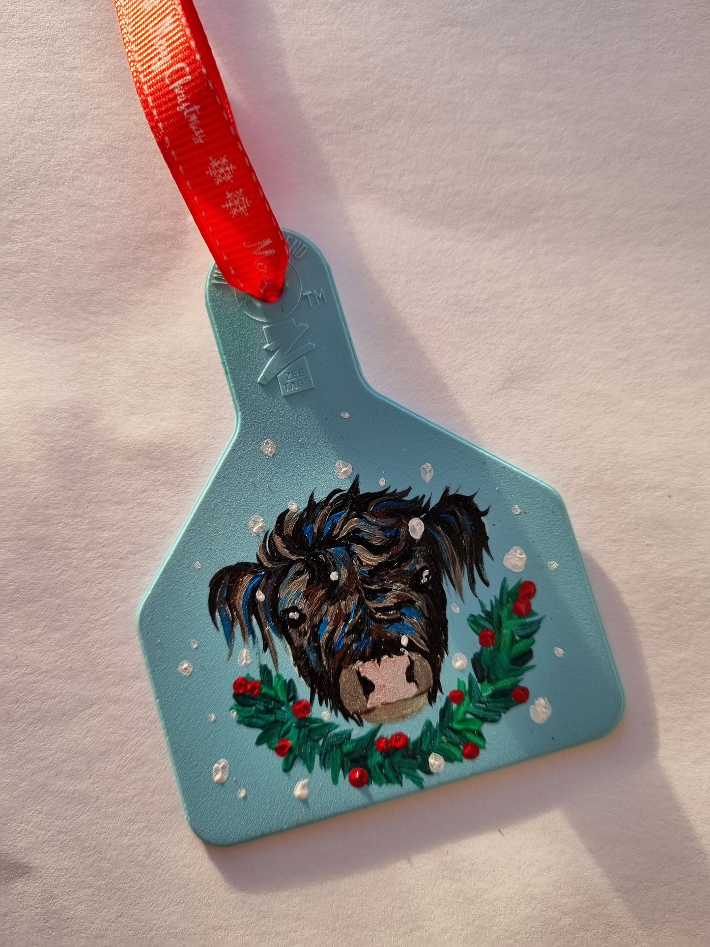 Christmas Tree Ornament - Belted Galloway Cattle Tag