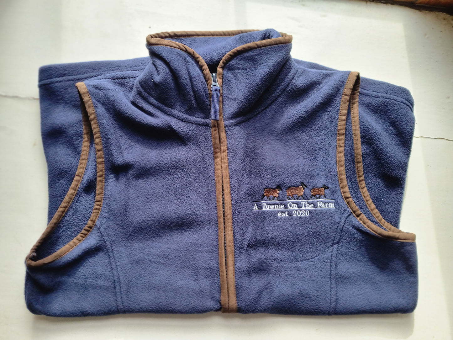 Ladies Fleece Gilet- A Townie On The Farm